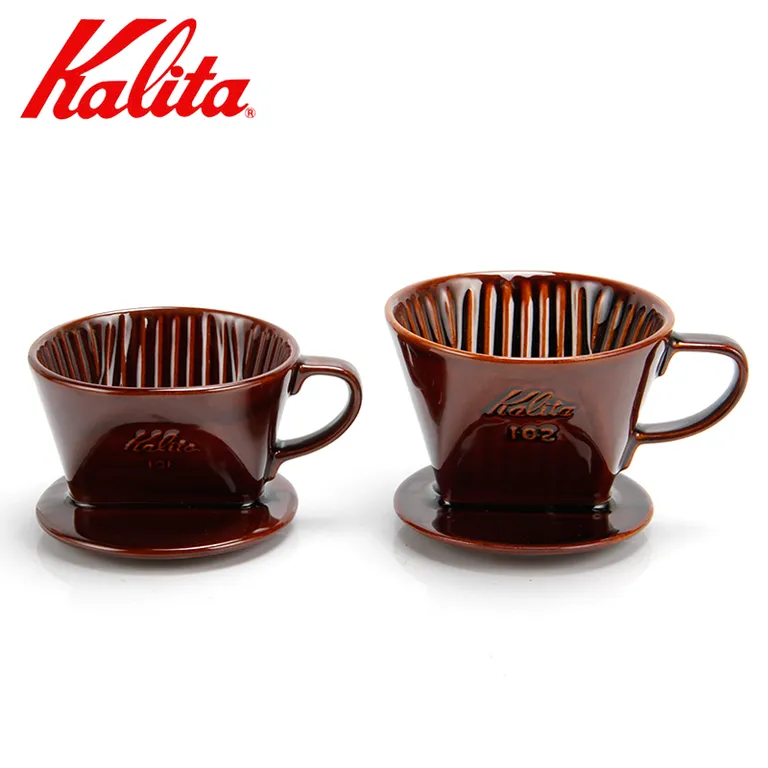 Kalita - Phễu Lọc Cà Phê Bằng Sứ Kalita 101 (Nâu) - Japan-2567