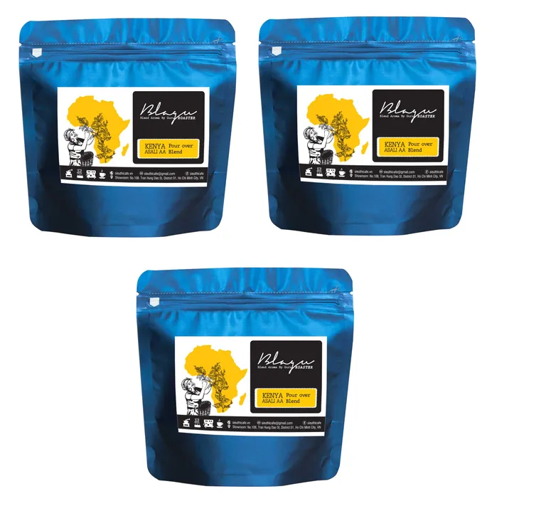 COMBO 3 GÓI CÀ PHÊ BLAGU HẠT ĐÃ RANG , KENYA ASALI AA, LIGHT ROAST 100g