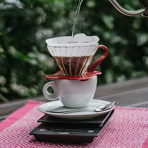 Hario V60 Dripper VDG-02R Glass size 2-4 cup- red